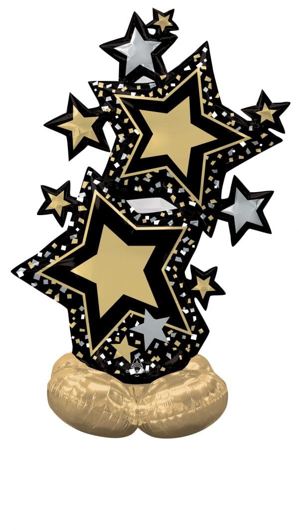 M.59'' STAR CLUSTER BLACK&GOLD AIRLOONZ